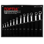 12pc 75° Offset Double Box End Wrench Set - METRIC